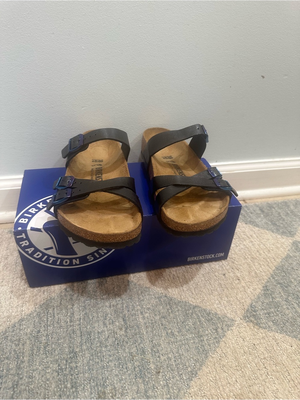 Birkenstock Black Three-Strap Sandals - Picture 3 of 7